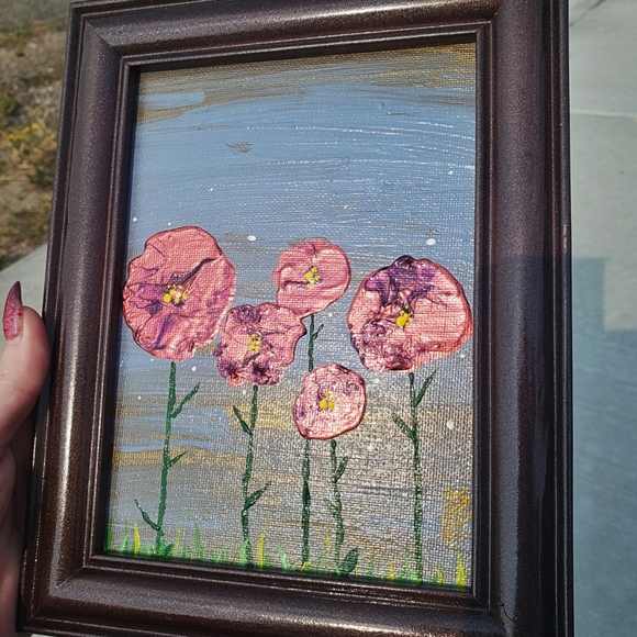 2 5×5 Acrylic Paintings - Picture 3 of 4